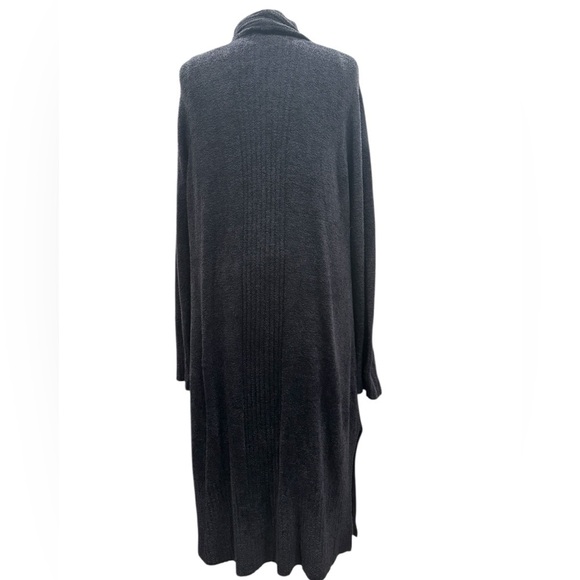 Barefoot Dreams Black Montecito Cozychic Lite Long Cardigan | Size 2X - Picture 6 of 12